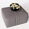 Modern Sofa Stool Casual Sofa Square Sofa Plant Flower Pot Ornaments Lazy Sofa Pedal Fabric Sofa 3d model