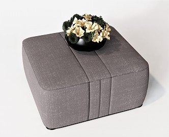 Modern Sofa Stool Casual Sofa Square Sofa Plant Flower Pot Ornaments Lazy Sofa Pedal Fabric Sofa 3d model