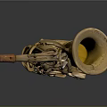 Home Decorative Brass Saxophone With Polished Surface And Classic Design