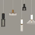 Modern Pendant Lights With Various Unique Contemporary Design Styles Hanging 3d model