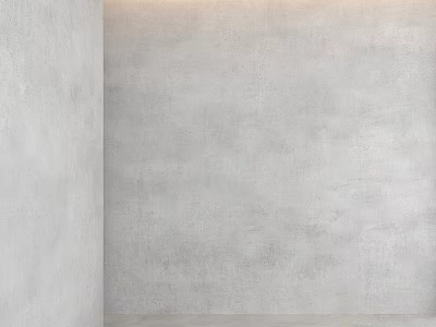 Gray Concrete Wall Structure With Textured Surface In Corner Area 3d model