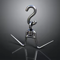 Sturdy Stainless Steel Metal Hook With Double Prongs And Reflective Surface