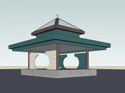 New Chinese Pavilion model