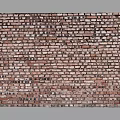 Rustic Red Brick Wall With Textured Surface And Classic Pattern Design 3d model
