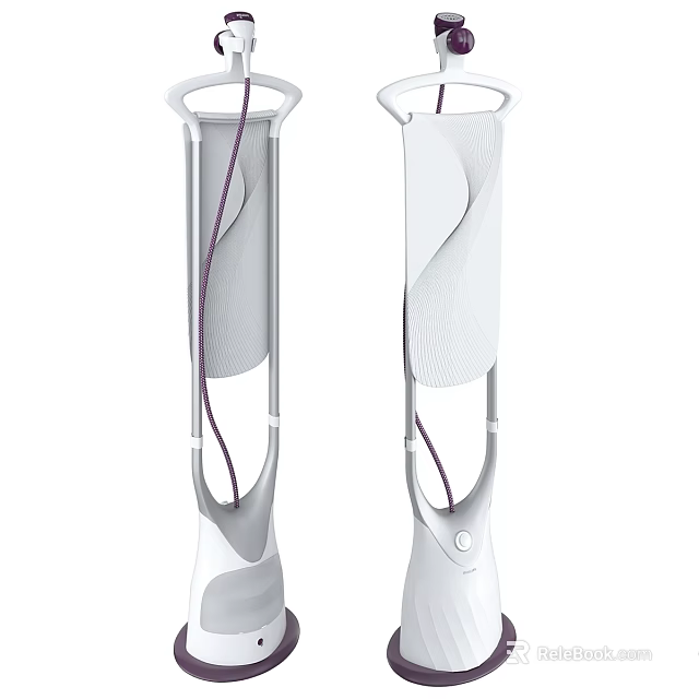Modern Bladeless Tower Fan With Sleek White And Gray Design For Home Use 3d model 