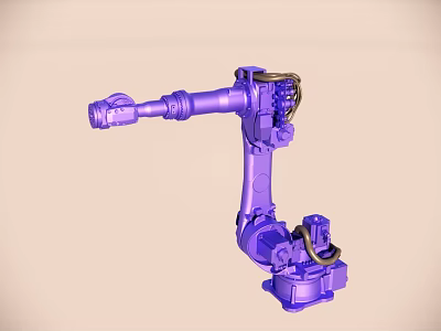 Precision Purple Industrial Robotic Arm Advanced Mechanical Structure For Manufacturing Automation Equipment 3d model