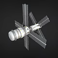 Orbital Space Station Structure With Solar Panels And Modules