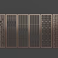 Modern Metal Partition Panels With Decorative Perforated And Grid Patterns