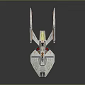 Futuristic Sci-Fi Spaceship Model With Detailed Wing Structure And Engine Features 3d model