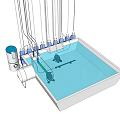 Advanced Industrial Equipment With Control Panel Piping System And Water Tank