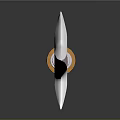 Throwing Dart Weapon With Orange Handle And Sharp Metal Blade Design