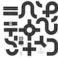 Comprehensive Municipal Road Design With Intersections Roundabouts Curves And Traffic Lanes