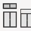 Modern Sliding Windows Design With Black Frames Glass Panels And Various Styles 3d model