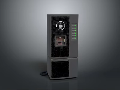 Modern Automatic Coffee Machine As Kitchen Appliance With Sleek Black Gray Design And Digital 3d model