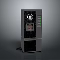 Modern Automatic Coffee Machine As Kitchen Appliance With Sleek Black Gray Design And Digital 3d model