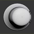 White Striped Woven Hat With Decorative Bow And Wide Brim Design