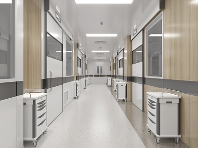 Hospital corridor 3d model