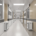 Hospital corridor 3d model