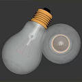 Transparent Light Bulbs Electronic Appliances With Golden Base And Clear Glass Design