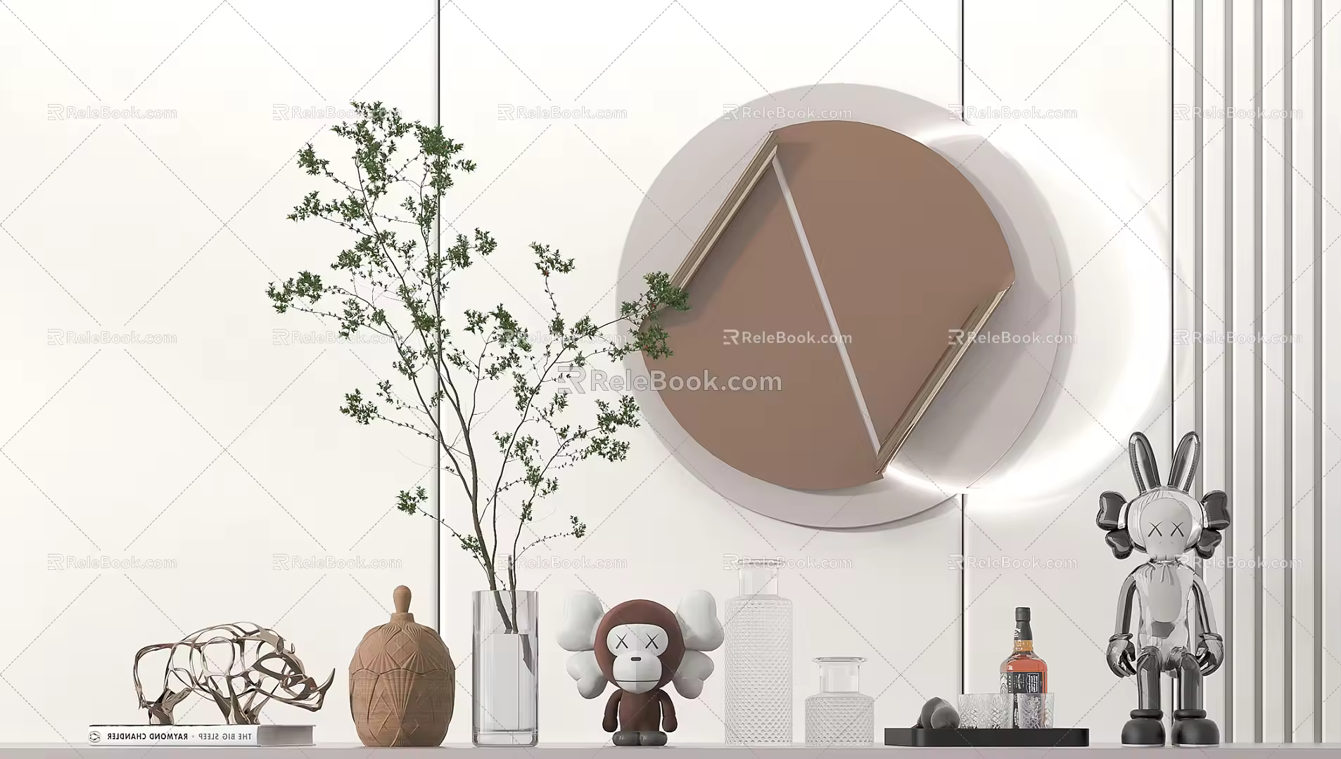 Modern ornaments combination 3d model