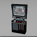 Retro Arcade Game Machine With Vintage Design Screen Display And Control Panel Buttons 3d model