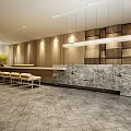 Modern Hall Hotel Hotel Lobby Front Desk Rest Area Hall Front Desk Rest Area 3d model