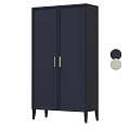 Modern Navy Blue Wardrobe With Gold Handles And Color Options