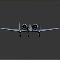 Twin Engine Military Airplane With Grid Texture Wings Fuselage Nose Art And Insignia