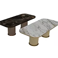 FRATO Dining Table Modern Dining Table Marble Dining Table Long Table 3d model
