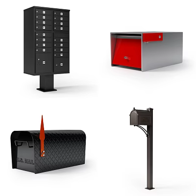 Modern letter box 3d model Modern letter box 3d model