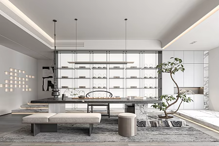 Modern Tea Room 3d model