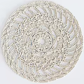 Beige Handwoven Square Carpet With Intricate Woven Patterns And Detailed Texture