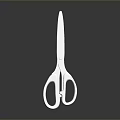 White Ergonomic Handle Household Scissors Essential Tool For Daily Cutting Tasks 3d model