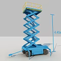 Industrial Equipment Blue Mobile Scissor Lift With 4.45m Lifting Height For Industrial Use