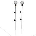 Modern Minimalist Wall Lamps With Spherical Shades And Metal Mounts On White Wall