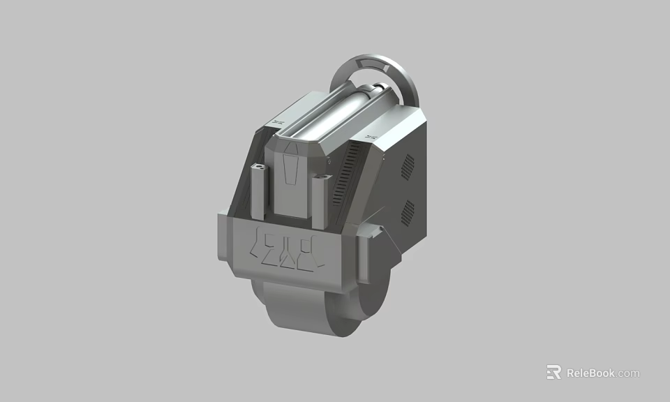 Industrial Metal Mechanical Part With Structural Holes And Connector Design 3d model 