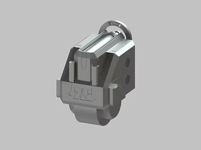 Industrial Metal Mechanical Part With Structural Holes And Connector Design 3d model