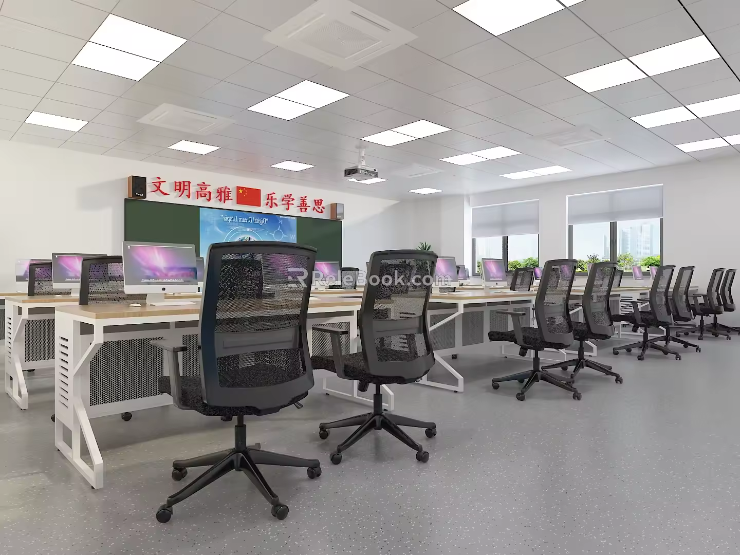 Style Computer Room 3d model