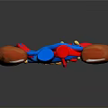 Detailed 3D Model Of Human Kidneys With Blood Vessels And Surrounding Tissues