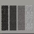 Black Dark Grey Light Grey White Rockery Stone Material Samples On Grey Background 3d model