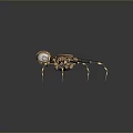Mechanical Spider Game Movie Character with Steampunk Metal Legs and Intricate Mechanical Body