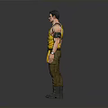 Full Body Man In Yellow Tank Top Number 51 Brown Pants Black Boots And Watch