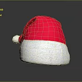 Red and White Santa Hat with Soft Pom Pom for Festive Holiday Wear