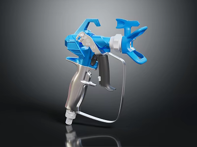 Blue And Silver High Quality Paint Sprayer Hardware Tool With Ergonomic Handle For Painting Tasks 3d model