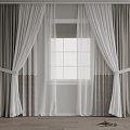 Modern Vondon Curtain Fabric Curtain 3d model