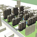Modern Urban Residential Complex With High Rise Buildings And Lush Greenery