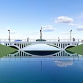 bridge landscape bridge small bridge 3d model
