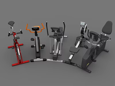 High Quality Professional Fitness Sports Equipment Including Exercise Bikes Elliptical Trainers And Rowing Machines 3d model