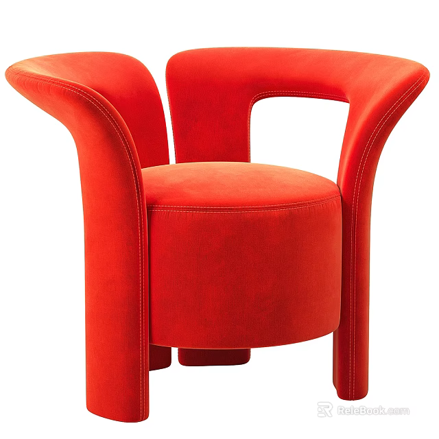 Modern Red Velvet Sofa and Coffee Table Set for Contemporary Living Room Furniture 3d model 