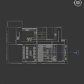 Luxury Modern High Ceiling Living And Dining Room Interior With Stylish Chandelier And Elegant Furnishings